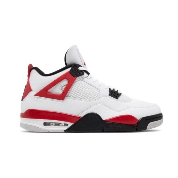 NWB Nike Sir Jordan 4 Retro Red Cement White Black DH6927-161 Men’s Size 9.5 - Picture 2 of 9